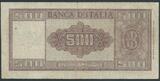 Italien 500 Lire 1947 Repubblica Italiana Pi. 80a Nota sostitutiva Ersatznote Seria W III-