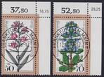 Berlin 30-70 Pfg. 1978 Wohlfahrt Blumen mit KBWZ und Ersttag Frankfurt am Main, Eckverzahnung! EST