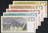 Slowenien Republik 1 - 5000 Tolarjev 1990/92 Pi. 1-10 