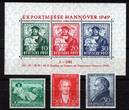 Allierte Besatzung 1948/49 Bizone alle Sondermarken komplett mit Block postfrisch **