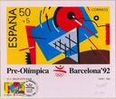 Spanien 8-50 Ptas 1988/92 Sommer-Olympiade in Barcelona kpl. Satz auf vier 