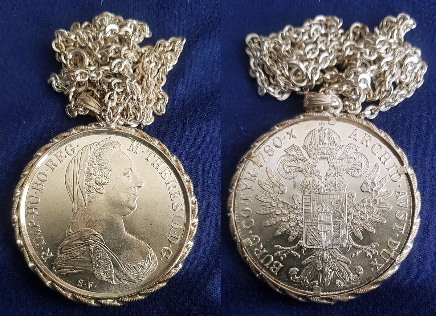 Österreich - Habsburg (1780) &amp;#39;Maria Theresia Taler&amp;#39; als Anhänger mit ...