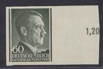 Generalgouvernement 60 Gr. Hitler mit überbreitem Seitenrand und Reihenwertzähler -