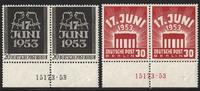 Berlin 20-30 Pfg. 1953 110-11 '17. Juni' komplett im Paar mit HAN ** pos... 85,00 EUR  zzgl. 4,00 EUR Versand