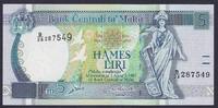 Malta 5 Liri Pi. 46d Republic -