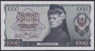 Österreich 1000 Schilling 1966 Pi. 147 Bertha von Suttner mit nur leichter Mittelfalte I/II