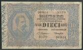 Italien 10 Lire Italia Pi. 20h, King Umberto -