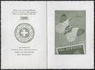 Schweiz 1951 Pro Juventute Schmetterlinge seltenes numeriertes Spenden-Faltblatt