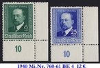 Deutsches Reich 1940 Bogenecken Ehrlich/Behring Eckrand unten rechts postfrisch