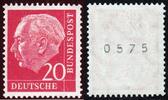 Bundesrepublik Deutschland 20 Pfg. Heuss mit rs. Rollennummer 0575 -
