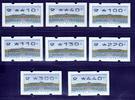 Bundesrepublik 10-440 Pf. ATM Sanssouci, Tastensatz Nagler mit Posthorn -