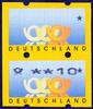 Bundesrepublik 10 Pf. ATM Postemblem Nagler mit Posthorn und ABART 'Paar mit und ohne Wertaufdruck' -