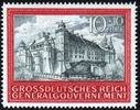 Generalgouvernement 10 Zloty Burg von Krakau, letzte reguläre Marke des GG -