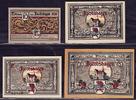 Deutsches Reich - Polen 10-75 Pfg. Jacobshagen/Dobrzany, kompl. Serie 4 Scheine -