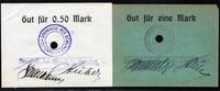 Deutsches Reich 0,5 + 1 Mk. Osterfeld, Sparkasse der Gemeinde 2 Scheine üblich entwertet -