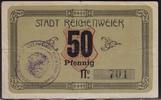 Deutsches Reich - Elsass 50 Pfg. Reichenweier/Riquewihr Haute Alsace, Stadtgemeinde -