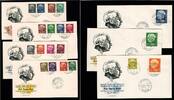 Bundesrepublik - Saarland 1-300 F. 409-28 'Heuss mit Währungsangabe' komplett auf 7 Schmuck-FDCs -