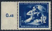 DDR 12 Pfg. 273 b 'Mansfelder Kupferbergbau', seltene Farbe! BPP-geprüftes Randstück -