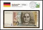 Deutschland 50 DM B.Neumann in 'Banknotenbrief' mit Poststempel des 1.Ausgabetages! -