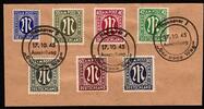 80 Pf 1945 Bizone/AM-Post AM-Post Deutscher Druck auf Blankoumschlag mit SST -HANNOVER Der neue Weg- gestempelt/SST