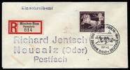 Deutsches Reich 42 Pfg. 747 Braunes Band Einzelfrankatur auf R-Brief -