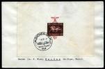 Deutsches Reich 42 Pfg. Bl. 10 Braunes Band 1937 - Block-Einzelfrankatur auf Brief Ersttag -