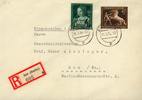 Deutsches Reich Braunes Band Mischfrankatur auf R-Brief -