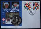 Norwegen 50 Kr. Olympische Winter-Spiele Lillehammer 1994 Numisbrief -