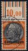 Lothringen 100 Pfg. Hindenburg mit Walzen-Oberrand -