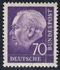 Bundesrepublik Deutschland 70 Pf. 263z Heuss II mit spiegelverkehrtem Wasserzeichen -