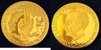 Bundesrepublik Deutschland Sudetenland 'Rudolf Lodgman von Auen 1850-1922', große vergoldete Ar-Medaille -