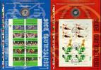 Bundesrepublik Deutschland 'Fußball WM' alle vier Numisblätter komplett mit 2 Beiblättern -