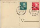 Bundesrepublik Deutschland 10-20 Pfg. 1. Bundestag auf Sonderkarte zur Deutschen Bau Ausstellung in Nürnberg mit SST -