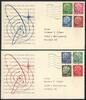 Bundesrepublik Deutschland 5-40 Pf. 179/260y Heuss I/II 'Lumogen' auf 2 Sieger-Sondercouverts -