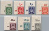 Deutsches Reich 5 - 300 Pfg 344-50 Flugpost 'Holztaube' kompl. Satz mit Eckrand links oben -