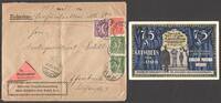 Deutsches Reich 75 Pf KAHLA 'Deutsche Notgeld-Ausstellung' mit Versandumschlag! -