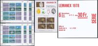 Schweiz 6x 5,-sFr 'LEMANEX' in Lausanne - kompl. Set aller 6 Zylindernummern! -