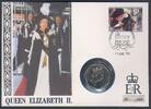 Großbritannien 50 P. Greatbritain - Numisbrief auf Queen Elizabeth II. -