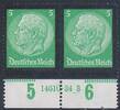 Deutsches Reich 5 Pf 549 'Hindenburg mit Trauerrand' im UR-Paar mit HAN und Formnummer 3 -