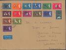 Salomon-Inseln ½ P. - 1 £ kpl. Satz Freimarken mit landestypischen Motiven auf großormatigem Briefstück -