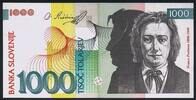 Slowenien 1000 Tolarjev 1993 Pi. 18a Ergänzungsnote zur ersten regulären Banknotenserie UNC