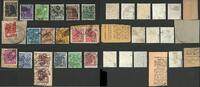 SBZ-Bezirkshandstempel 2-84 Pfg. Bezirk 20 OPD Halle kompl. Leitsatz mit verschied. Aufdrucken mit 'heller 60' -
