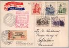 Niederlande 2 - 20 Ct. 'Burgen' kompl. Satz auf Luftpost-Sonderkarte 'Philips' mit Ersttagsonderstempel -