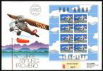 Schweiz 16 sFr. '50 Jahre Pro Aero' Kleinbogen auf gelaufenem FDC -