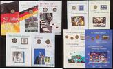 Bundesrepublik Deutschland Partie von 9 Gedenk/Erinnerungsblätter an DM bzw. EURO -