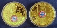Deutschland 2 vergoldete Med. auf die Meistertitel des FCB, das sog. 'Triple' -