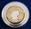 Bundesrepublik Deutschland 10 € 'Fußball WM' 1. Ausgabe mit 999er-Goldveredelung / Teilvergoldung -