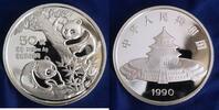 China VR 50 Yuan 'Panda' 5 oz Silberbarrenmünze in Originalkapsel -