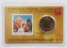 Vatikan 50 Ct./8,,50€ Papst Johannes XXIII 4. Stamp & Coincard mit Briefmarken im amtl. Klappfolder -