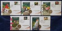 Bundesrepublik Deutschland 5x 5 € 'Tropische Zone' aus Klimazonen der Erde - Numisbrief-Kollektion -